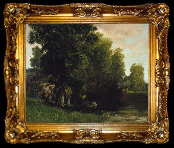 framed  Gustave Courbet The Edge of the Pool, ta009-2